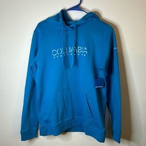 COLUMBIA Trek Graphic Hoodie Women's Size M Blue Chill New